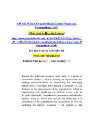 AJS 512 Week 6 Organizational Culture Paper and Presentation (UOP)/ Tutorialrank