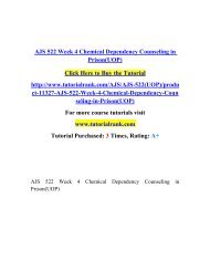 AJS 522 Week 4 Chemical Dependency Counseling in Prison(UOP)/ Tutorialrank