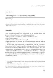 Forschungen zu Arztpraxen (1500–1900) - Gesnerus
