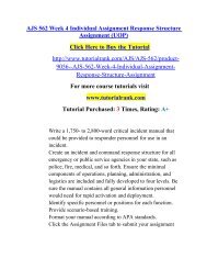 AJS 562 Week 4 Individual Assignment Response Structure Assignment (UOP)/ Tutorialrank