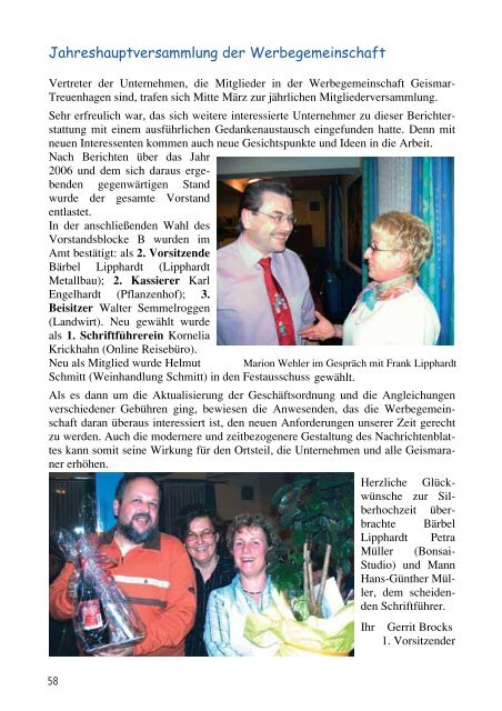 Nachrichtenblatt April 2007 - Werbegemeinschaft Geismar ...