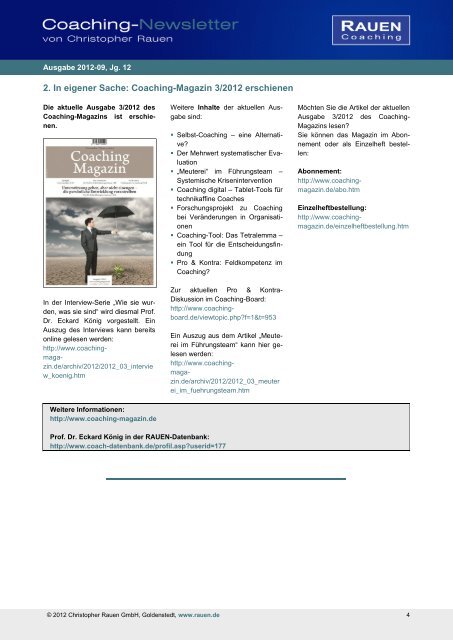 PDF-Datei - Coaching-Newsletter