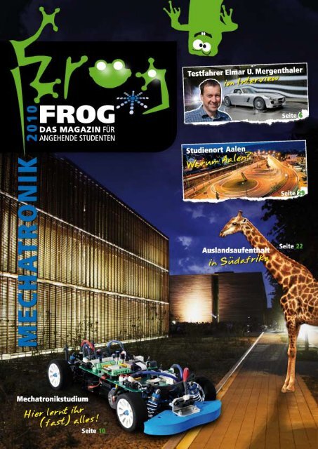 FROG-Magazin Mechatronik - Hochschule Aalen