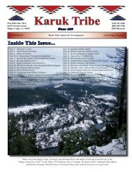 Inside This Issue... - Karuk Tribe Of California