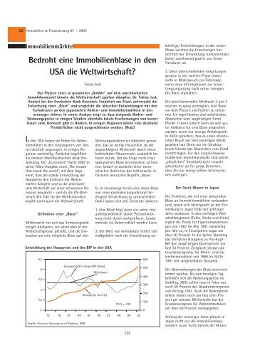 Bedroht eine Immobilienblase in den USA die Weltwirtschaft?