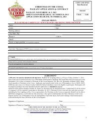 Pageant Application - City of Wetumpka
