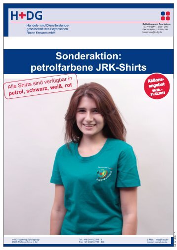 petrolfarbene JRK-Shirts - H+DG