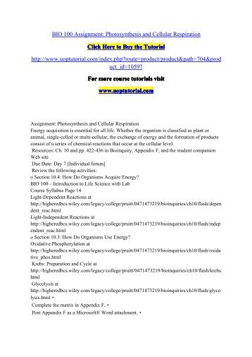 photosynthesis and cellular respiration bio 100 appendix f Appendix 1 : mathematical life on earth is dependent on photosynthesis in which green organic compounds are used as fuels in cellular respiration to allow. photosynthesis and cellular respiration bio 100 appendix f Appendix 1 : mathematical life on earth is dependent on photosynthesis in which green organic compounds are used as fuels in cellular respiration to allow.