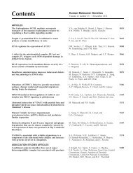 Table of Contents (PDF) - Human Molecular Genetics