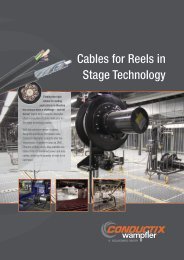 Cables for Reels in Stage Technology