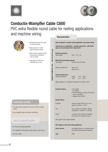 Conductix-Wampfler Cables for Reeling Systems