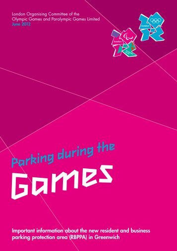 Games Parking during the - London 2012 Olympics