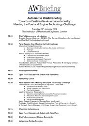 Towards a Sustainable Automotive Industry: Meeting ... - AWBriefing