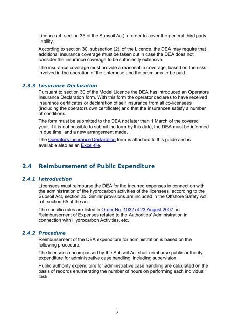 A Guide to Hydrocarbon Licences in Denmark, Exploration and ...