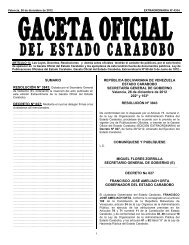 DEL ESTADO CARABOBO - SecretarÃ­a General de Gobierno