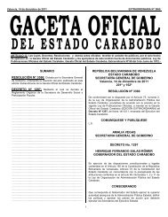 DEL ESTADO CARABOBO - SecretarÃ­a General de Gobierno