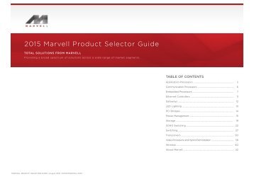 2015 Marvell Product Selector Guide