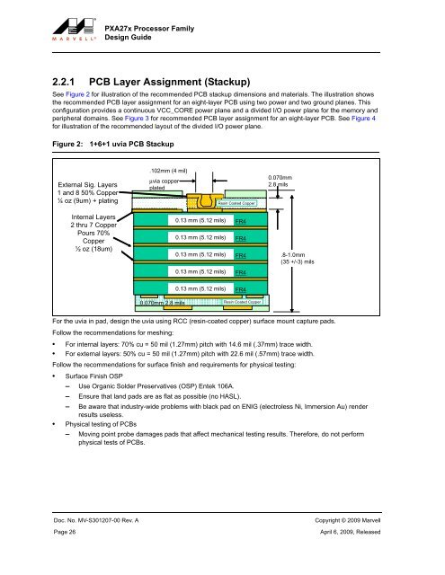 Marvell PXA27x Processor Family