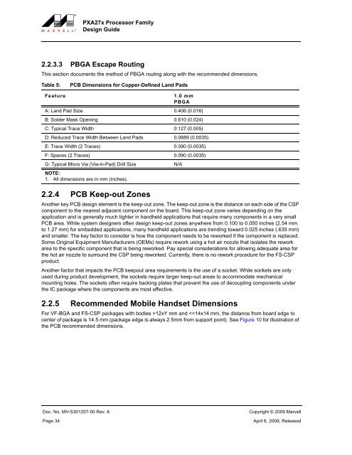 Marvell PXA27x Processor Family