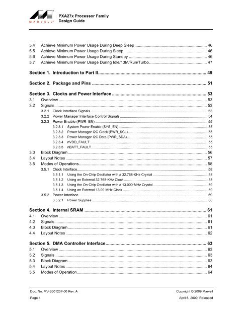 Marvell PXA27x Processor Family