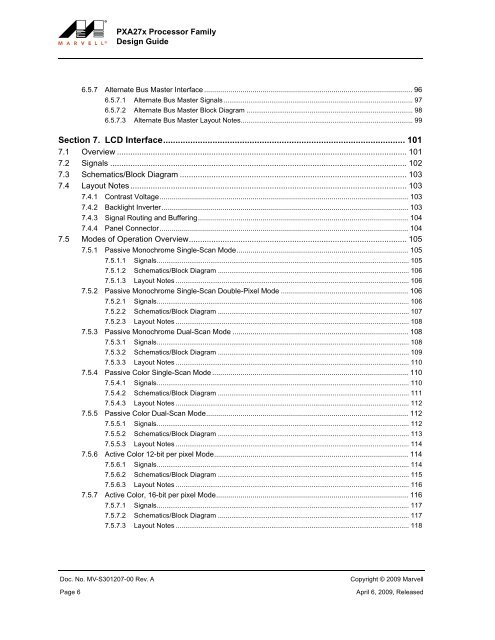 Marvell PXA27x Processor Family