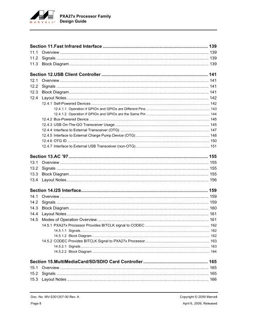 Marvell PXA27x Processor Family