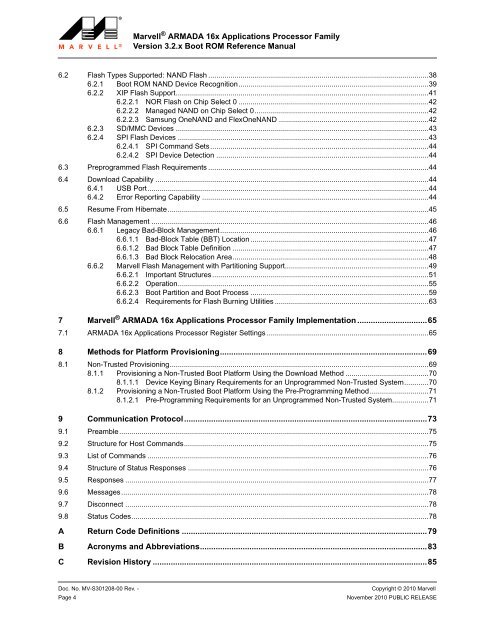 Marvell ARMADA 16x Applications Processor Family