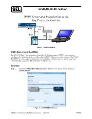 Hands-On RTAC Session DNP3 Server and Introduction to the Tag Processor Exercise