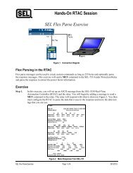 Hands-On RTAC Session SEL Flex Parse Exercise