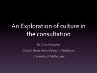 An Exploration of culture in the consultation