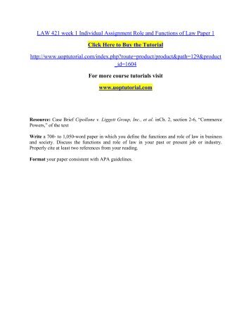 week 1 role and functions of Law 421 entire course link law 421 week 1 role and functions of law paper. week 1 role and functions of Law 421 entire course link law 421 week 1 role and functions of law paper.