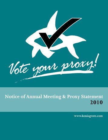 Notice of Annual Meeting & Proxy Statement - Koniag, Inc.