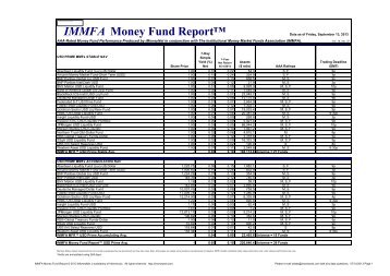IMMFA Money Fund Report