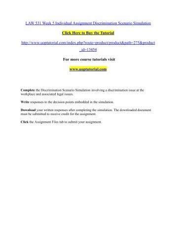 law 531 discrimination Check out our top free essays on law 531 discrimination to help you write your own essay. law 531 discrimination Check out our top free essays on law 531 discrimination to help you write your own essay.