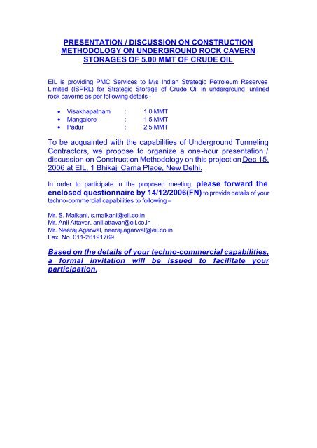 Presentation Discussion On Eil Tender Portal