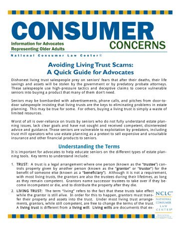 Avoiding Living Trust Scams - National Consumer Law Center