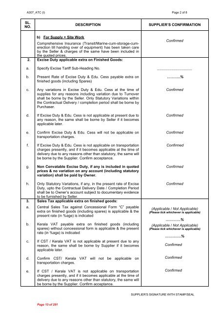 A1A - EIL Tender portal