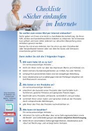 Checkliste »sicher einkaufen im Internet«