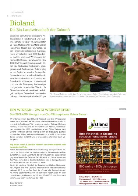 Ökona - das Magazin für natürliche Lebensart: Ausgabe Herbst 2015