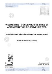 WEBMESTRE  CONCEPTION DE SITES ET ADMINISTRATION DE SERVEURS WEB