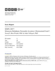 MMPI-2-RF Score Report Bariatric Data - Pearson - Clinical and . 
