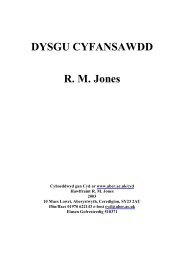 DYSGU CYFANSAWDD R M Jones