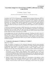 (k = 2) of the Characteristic of an SPRT calibrated on the ITS ... - BIPM