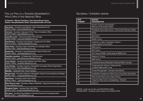 Lawrlwytho rhaglen y gynhadledd 2011 [pdf] - Plaid Cymru