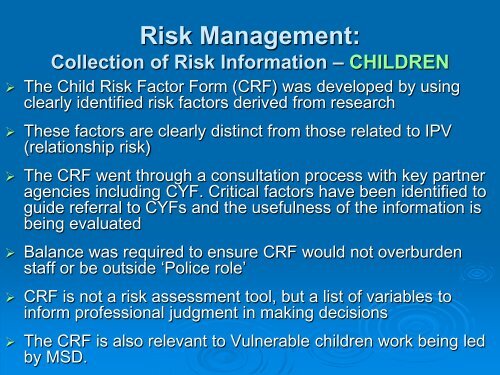 Interpreting ODARA Risk Scores