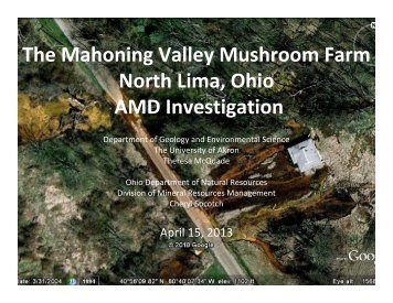 The Mahoning Valley Mushroom Farm North Lima Ohio AMD Investigation