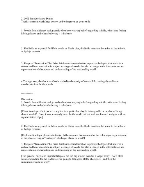 Example of a thesis statement of a short story image