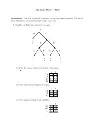 14.12 Game Theory â Final Instructions. This is an ... - DSpace@MIT