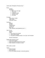 Lesson plan, Prototypes to Products, Day 1