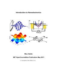 Introduction to Nanoelectronics - MIT OpenCourseWare